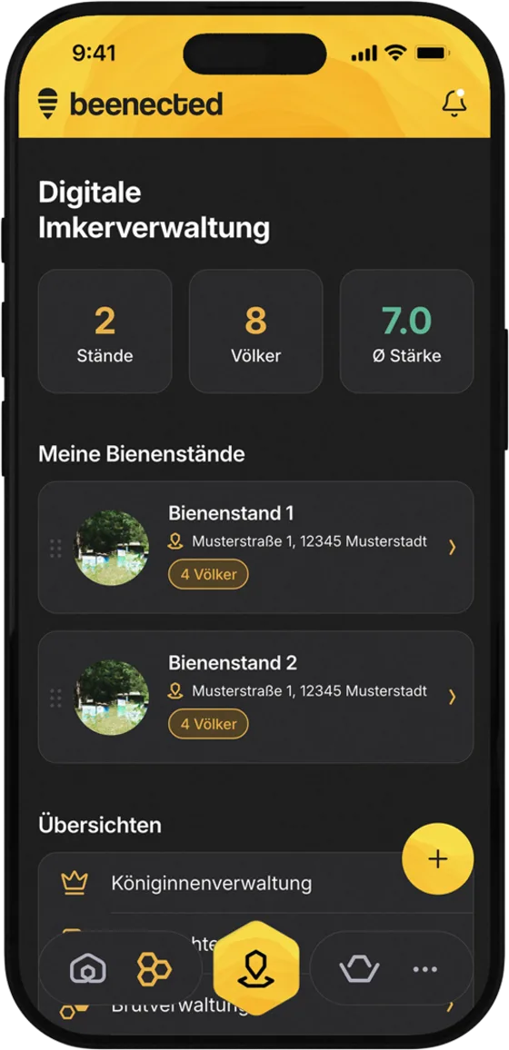 beenected-App: digitale Imkerverwaltung mit Bienenständen